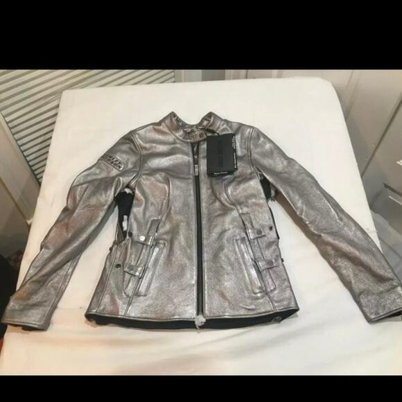 NWT Harley-Davidson Women Paradigm Trip Vent Leather Jacket Silver xl - Picture 2 of 7